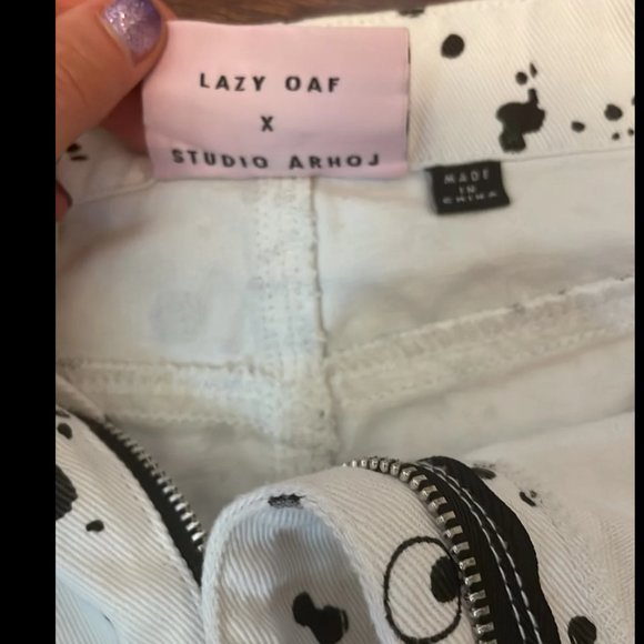 EU 34 / Medium Lazy Oaf x Studio Arhoj Glazed Over Splatter Eyes Skirt - Picture 3 of 6